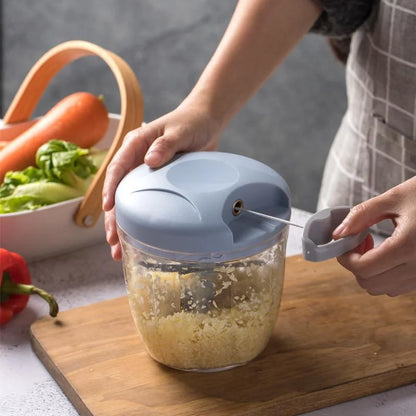 Manual Food Chopper, 500ml/900ml Hand-Pull Vegetable Cutter, Meat Mincer, Garlic Press & Onion Chopper for Everyday Kitchen Use
