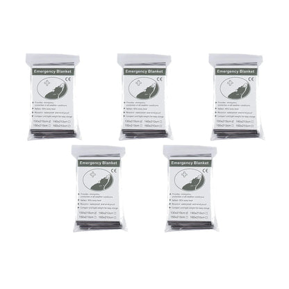 Emergency Survival Blanket Set | Thermal Foil Mylar Blanket | Windproof & Waterproof for Camping and Rescue