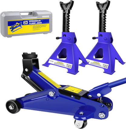 LiftPro™ Hydraulic Floor Jack & Jack Stand Combo – Professional Garage Kit