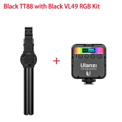 Ulanzi TT88 Phone Tripod, 1.44m Extendable Overhead Selfie Stick with Magnetic Phone Clamp and Wireless Remote for Live Streaming, Vlogging & Content Creation