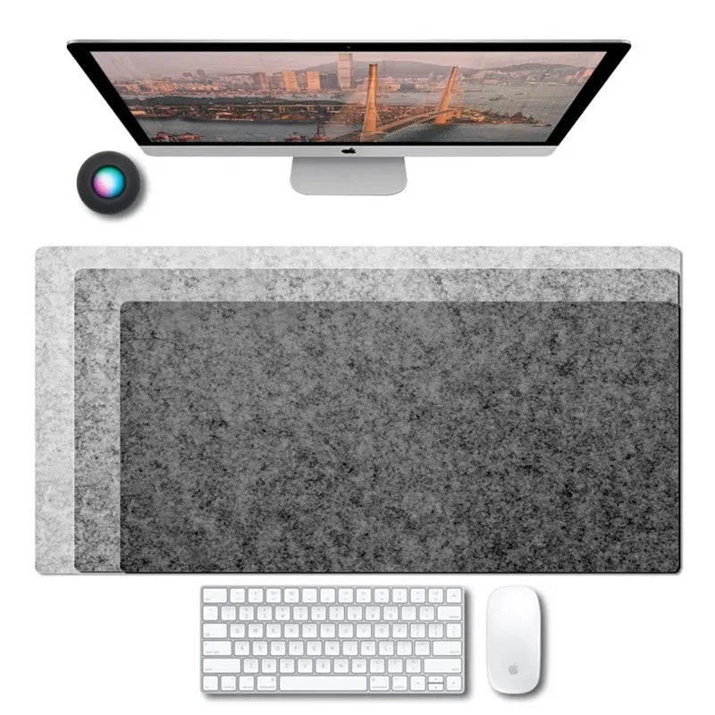 Wool Felt Desk Mat XXL, Large Non-Slip Mouse Pad for Gaming, Office, Keyboard, Laptop and Computer Desk Protection, Smooth Writing Surface Deskpad