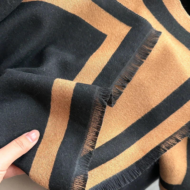 New Warm Luxury Cashmere Scarf Women Plain color Fashion Shawl and Wraps Ladies Blanket Foulard Winter Pashmina Bandana Bufanda