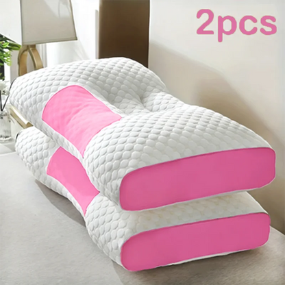 Ergonomic Contour Design • Adjustable Height • Premium Pillow Core • All-Season Comfort