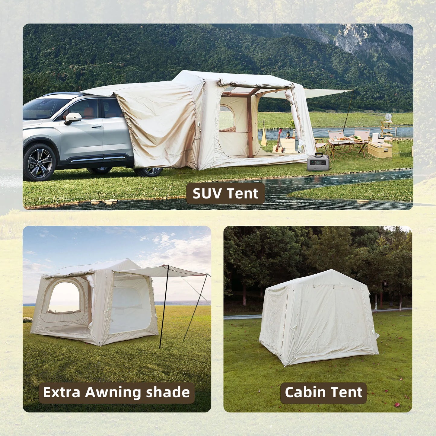 Inflatable Camping & SUV Tent – Waterproof Easy-Setup Air Tent for 4–8 People