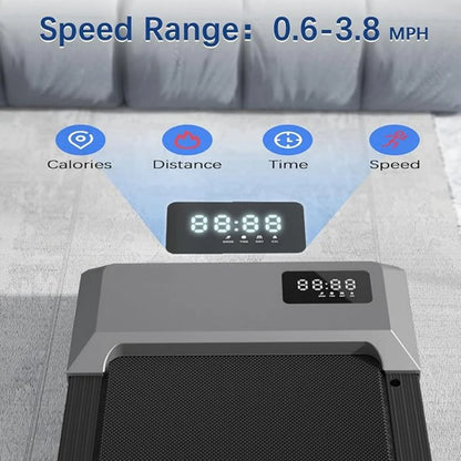 2-in-1 Folding Treadmill for Home Use, 2.5HP Walking and Running Machine with LCD Display, 300 lb Weight Capacity for Indoor Fitness and Exercise