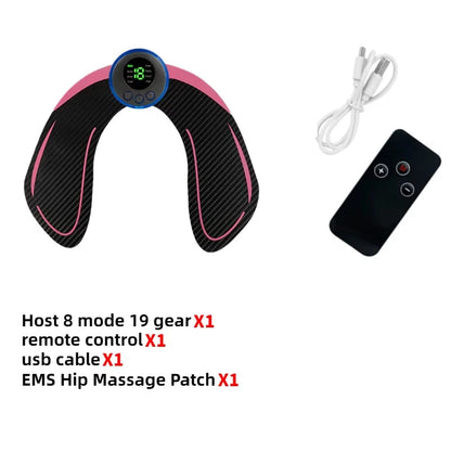 Wireless EMS Muscle Stimulator | Abs, Hip & Buttocks Trainer | Body Toning Fitness Massager