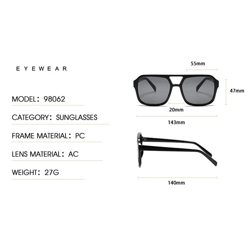 VisionEdge™ Oversized Square Sunglasses – Modern Unisex Eyewear
