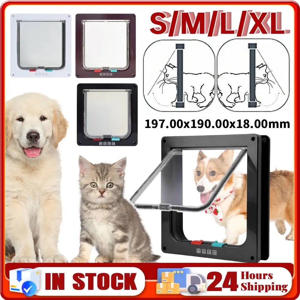 PawPass™ 4-Way Locking Pet Door – Safe & Convenient Pet Access