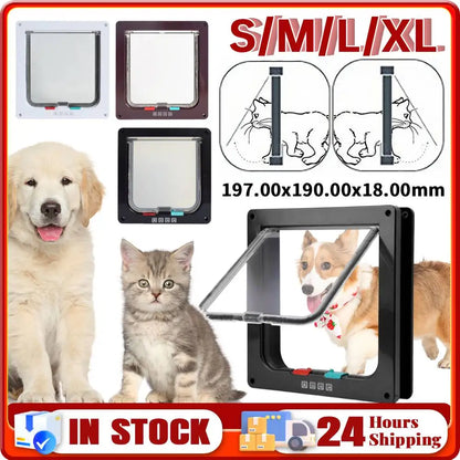 PawPass™ 4-Way Locking Pet Door – Safe & Convenient Pet Access