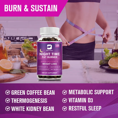 BEWORTHS Nighttime Wellness Capsules | 120 Count | Weight Management Support Formula