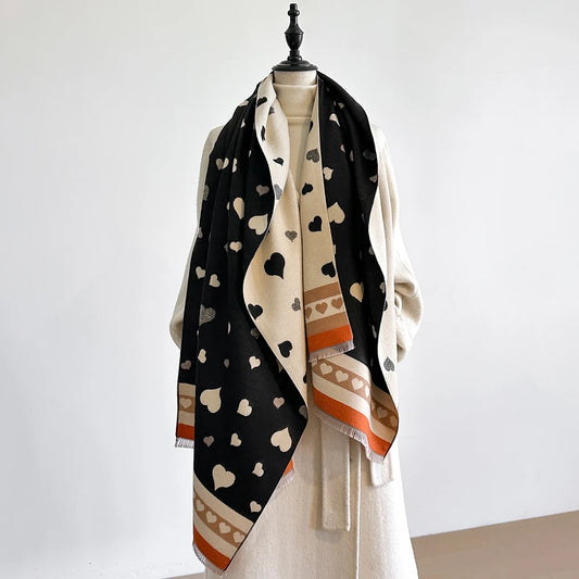 Women's Faux Cashmere Pashmina Shawl | Soft Winter Scarf | Elegant Wrap & Poncho