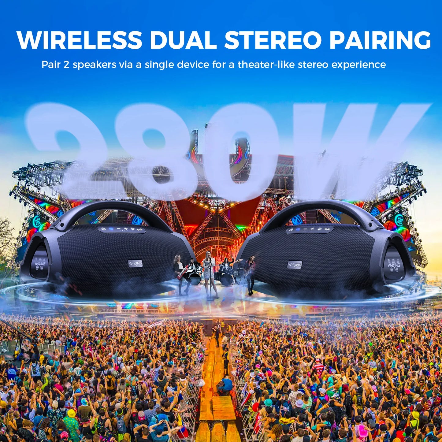 W-KING X20S™ Premium Bluetooth Party Speaker – Powerful Outdoor Sound