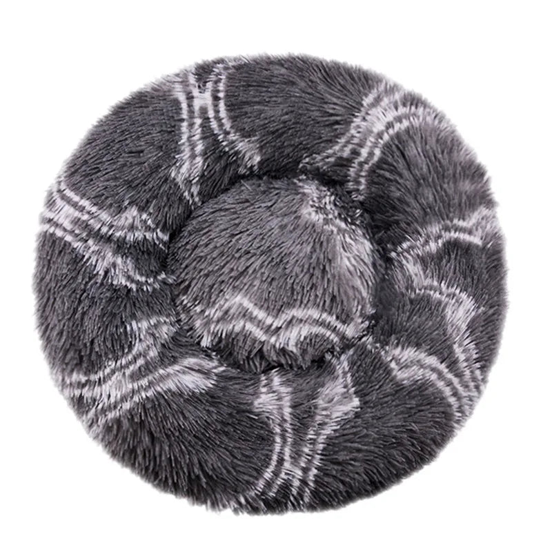 Round Plush Dog & Cat Bed – Washable Warm Pet Sofa for Small, Medium & Large Pets 🐾