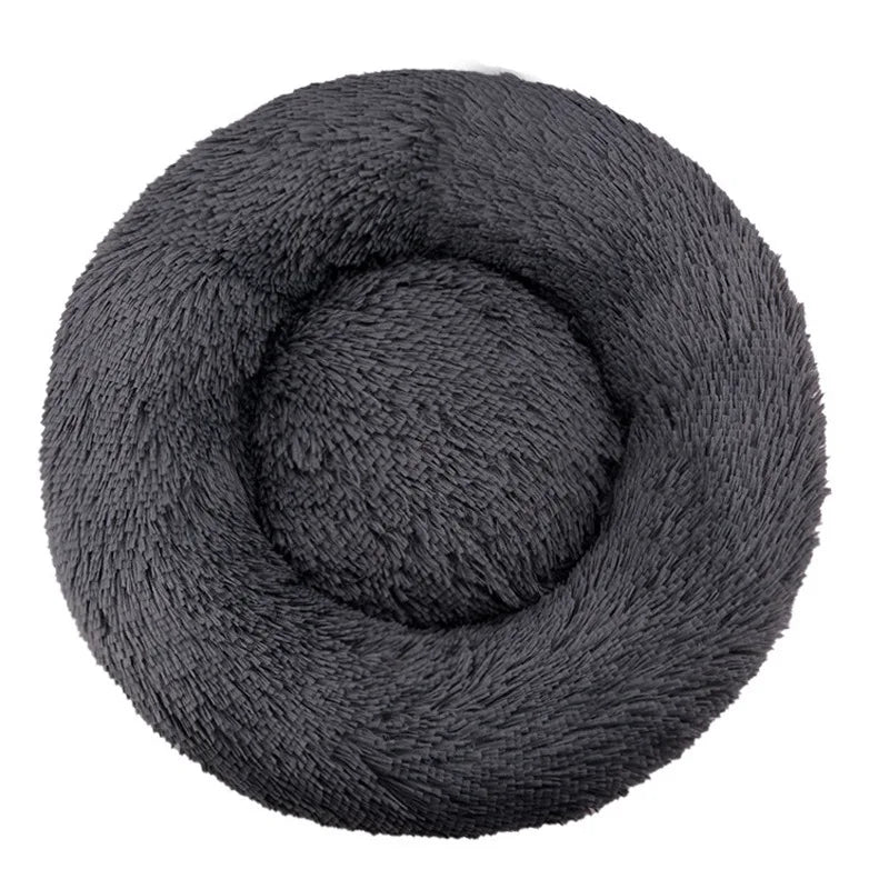 Round Plush Dog & Cat Bed – Washable Warm Pet Sofa for Small, Medium & Large Pets 🐾