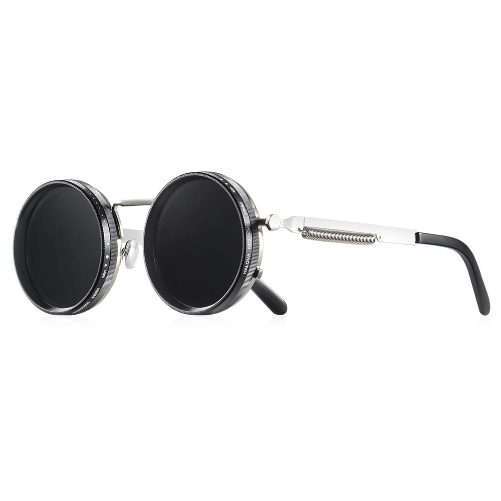 CRIXALIS™ Retro Polarized Round Sunglasses – Adjustable Tint Collection