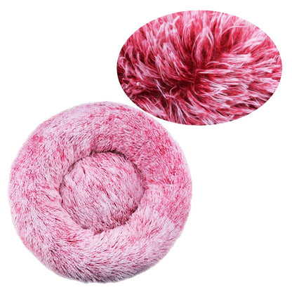 Round Plush Dog & Cat Bed – Washable Warm Pet Sofa for Small, Medium & Large Pets 🐾