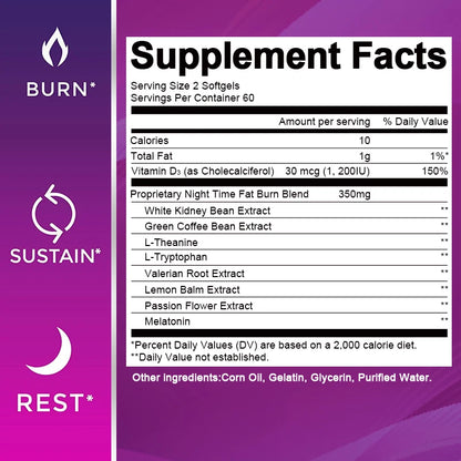 BEWORTHS Nighttime Wellness Capsules | 120 Count | Weight Management Support Formula