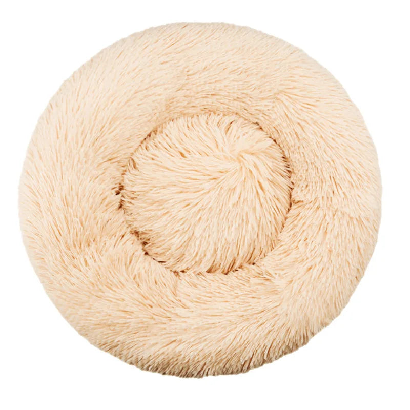 Round Plush Dog & Cat Bed – Washable Warm Pet Sofa for Small, Medium & Large Pets 🐾