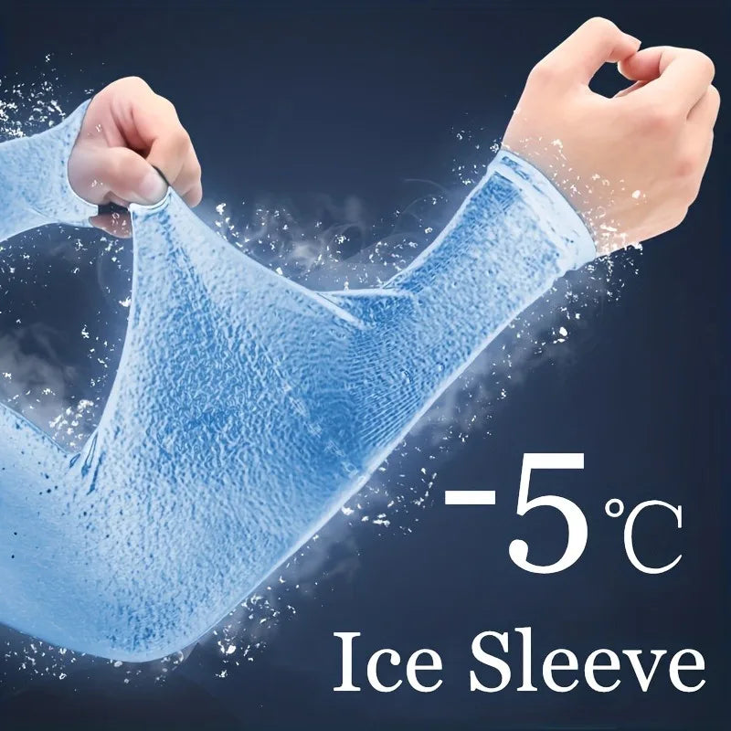 Ice Silk Sun Protection Arm Sleeves | UV Resistant Cooling Sleeves for Outdoor Comfort & Sports