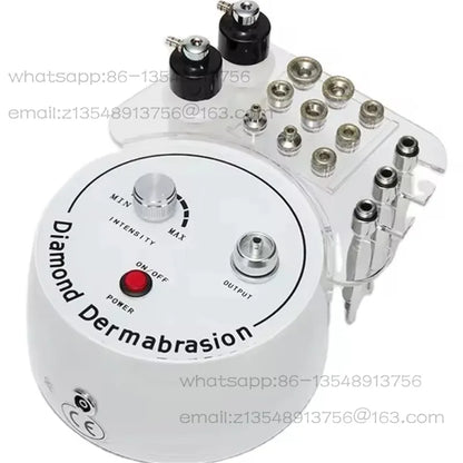 3-in-1 Diamond Microdermabrasion Machine with Diamond Tips, Facial Care Device for Personal Home Use