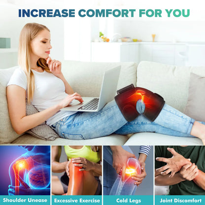 Electric Heated Massage Wrap | Warm Compress & Vibration | Knee, Shoulder & Neck Support
