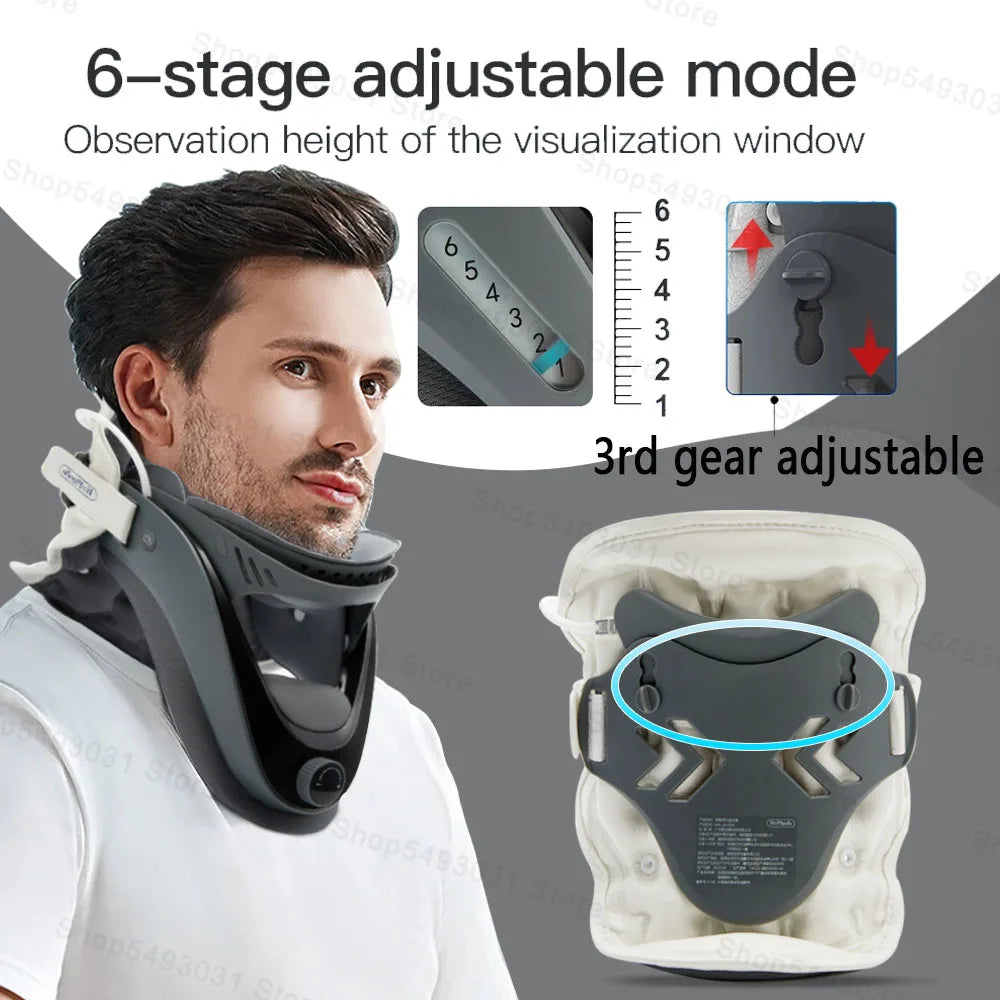 Adjustable Cervical Neck Traction Device | Neck Stretcher for Support & Gentle Stretching | Home Use
