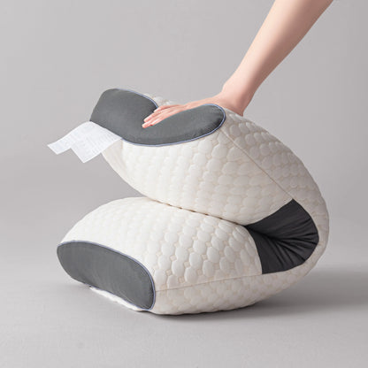 Ergonomic Contour Design • Adjustable Height • Premium Pillow Core • All-Season Comfort