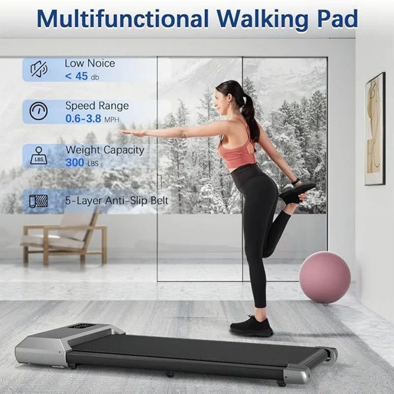 2-in-1 Folding Treadmill for Home Use, 2.5HP Walking and Running Machine with LCD Display, 300 lb Weight Capacity for Indoor Fitness and Exercise