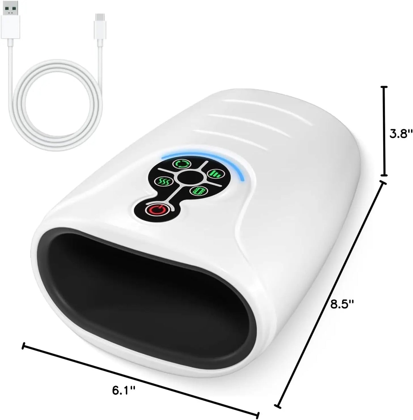 LINGTENG Hand Massager | Heat & Compression | Wireless Rechargeable Design | Hand Relaxation Device