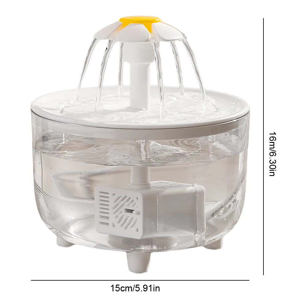 1200ml Automatic Pet Water Fountain | USB Powered | Quiet Filtered Drinking Dispenser for Cats