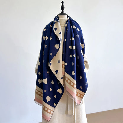 Women's Faux Cashmere Pashmina Shawl | Soft Winter Scarf | Elegant Wrap & Poncho