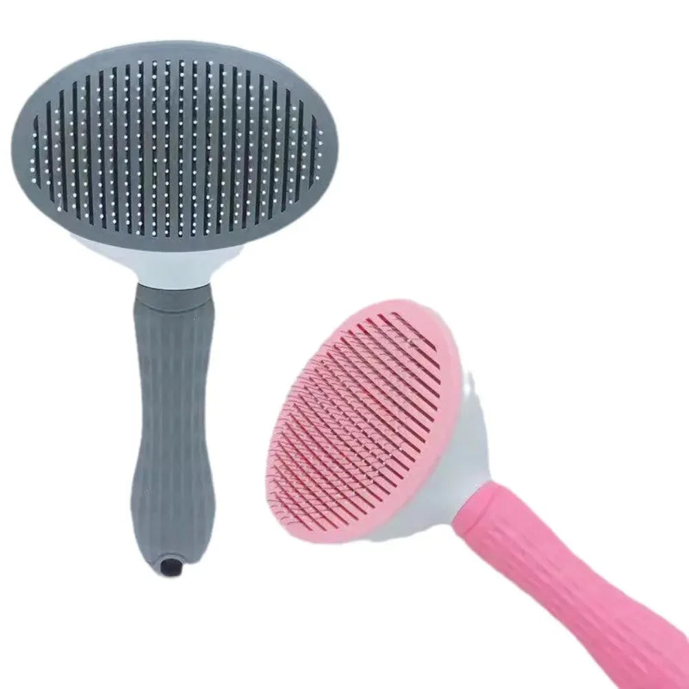 Stainless Steel Pet Grooming Comb | Detangling & De-Shedding Brush for Long-Haired Dogs and Cats