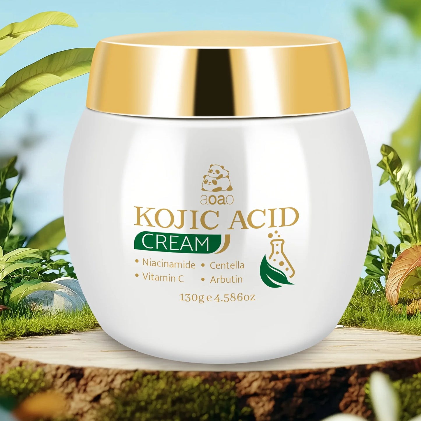 Kojic Acid Day & Night Face Cream | Vitamin E & Collagen | Lightweight Moisturizer for Dry & Sensitive Skin