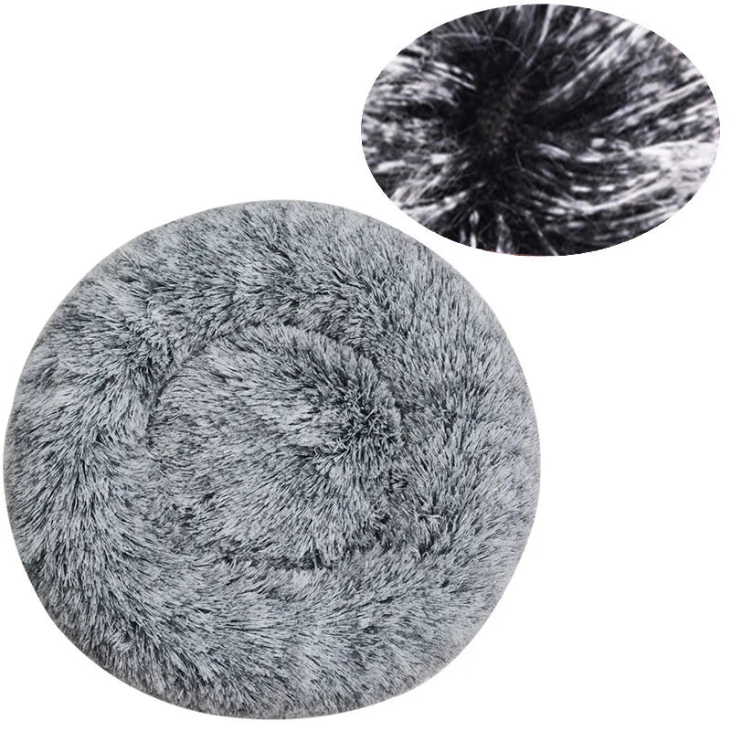 Round Plush Dog & Cat Bed – Washable Warm Pet Sofa for Small, Medium & Large Pets 🐾