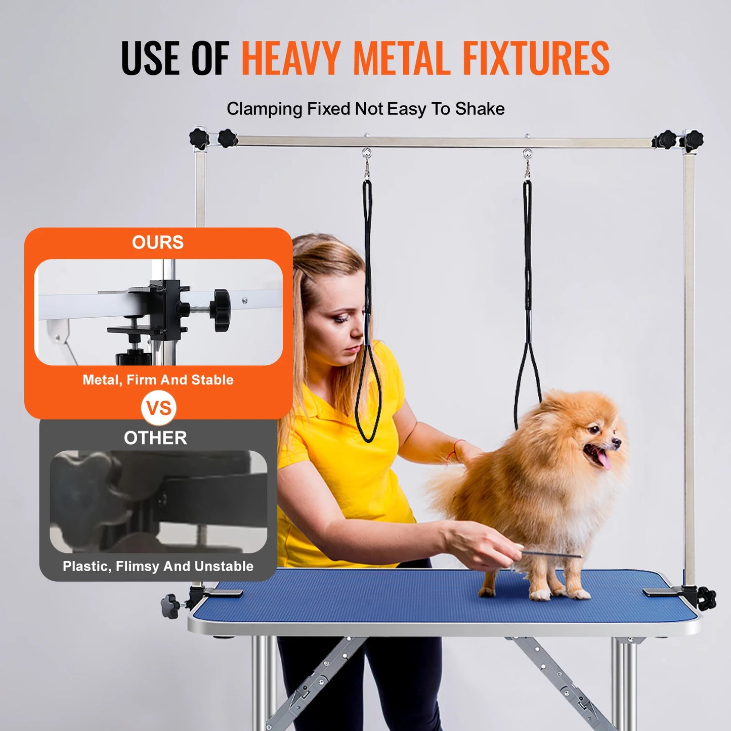 SucceBuy™ Professional Pet Grooming Station – Foldable Table with Dual Grooming Arms