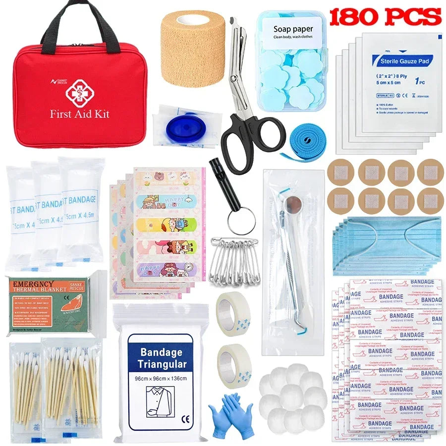 All-Purpose Emergency First Aid Kit | 26–330 Pieces | Tactical Medical Storage Bag