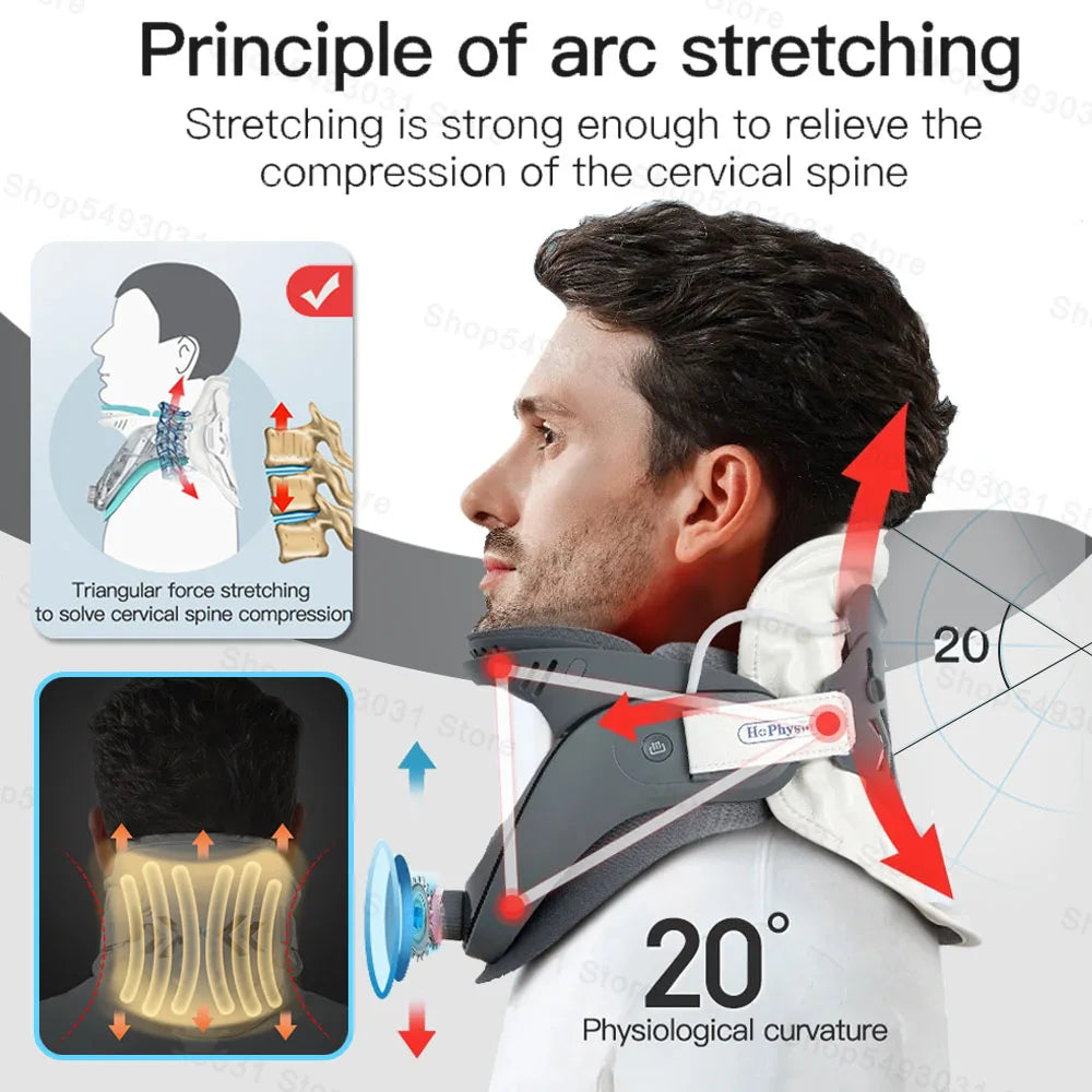 Adjustable Cervical Neck Traction Device | Neck Stretcher for Support & Gentle Stretching | Home Use