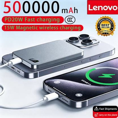 Lenovo MagCharge™ Magnetic Power Bank – Fast Wireless Charging on the Go