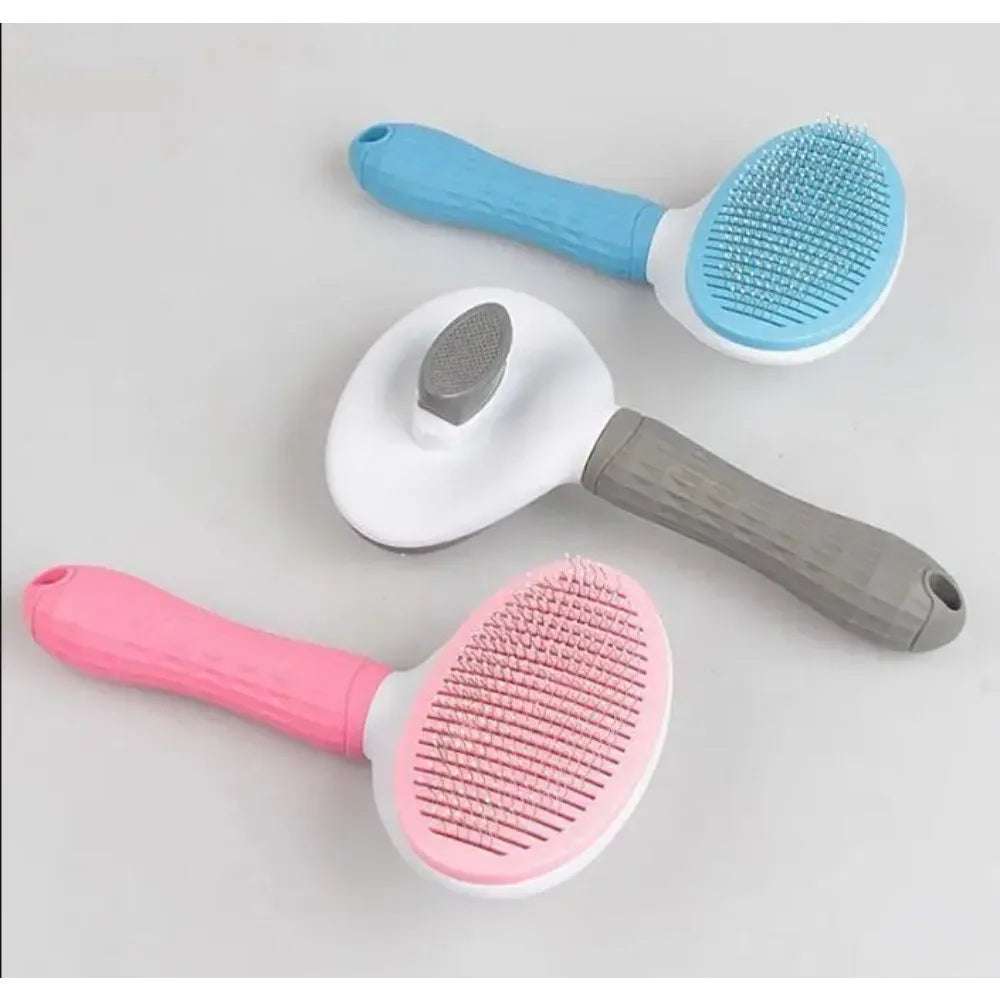 Stainless Steel Pet Grooming Comb | Detangling & De-Shedding Brush for Long-Haired Dogs and Cats