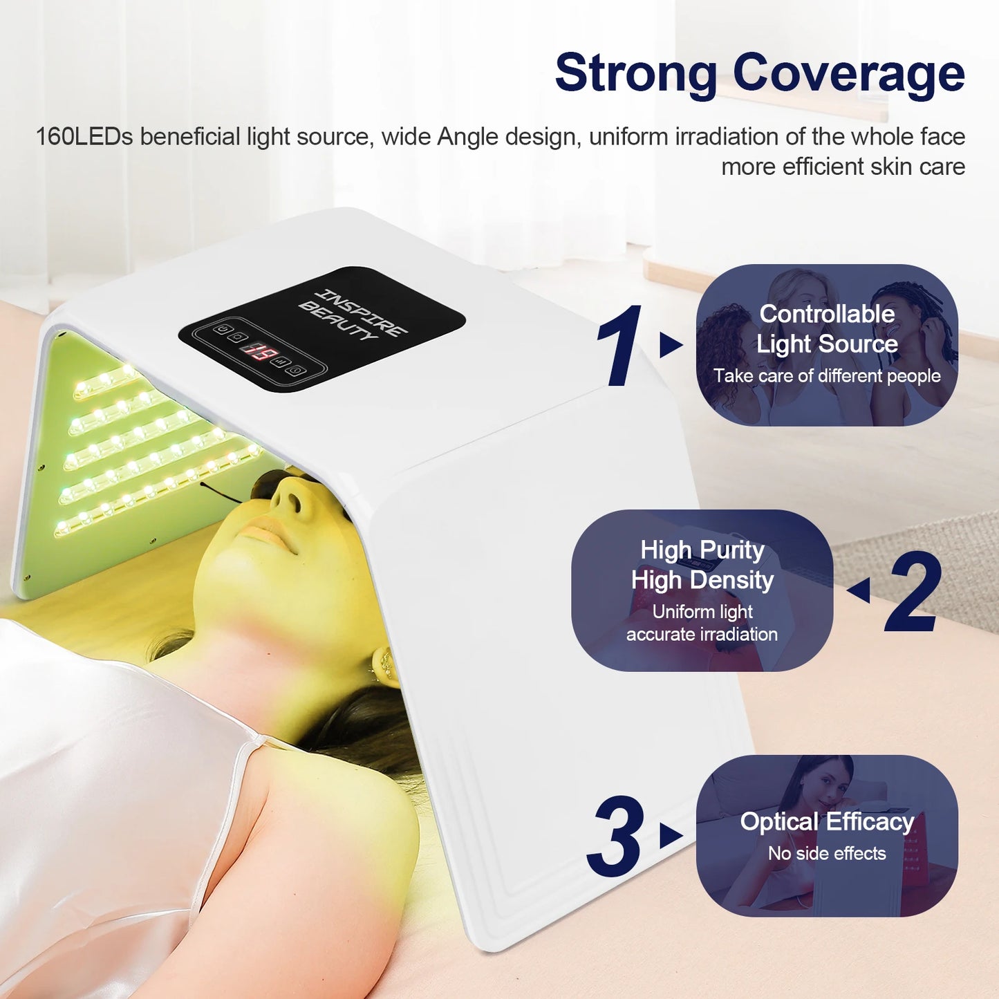 7-Color LED Photon Therapy Machine | Foldable Skin Care Device | Facial & Body Beauty Light Treatment Tool