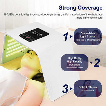 7-Color LED Photon Therapy Machine | Foldable Skin Care Device | Facial & Body Beauty Light Treatment Tool