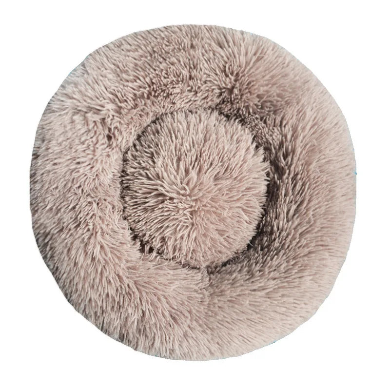 Round Plush Dog & Cat Bed – Washable Warm Pet Sofa for Small, Medium & Large Pets 🐾