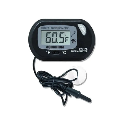 Electronic Aquarium Thermometer with Probe Sensor, Suction Cup Mount, LCD Display Water Temperature Monitor for Fish Tanks and Aquariums (Celsius °C)
