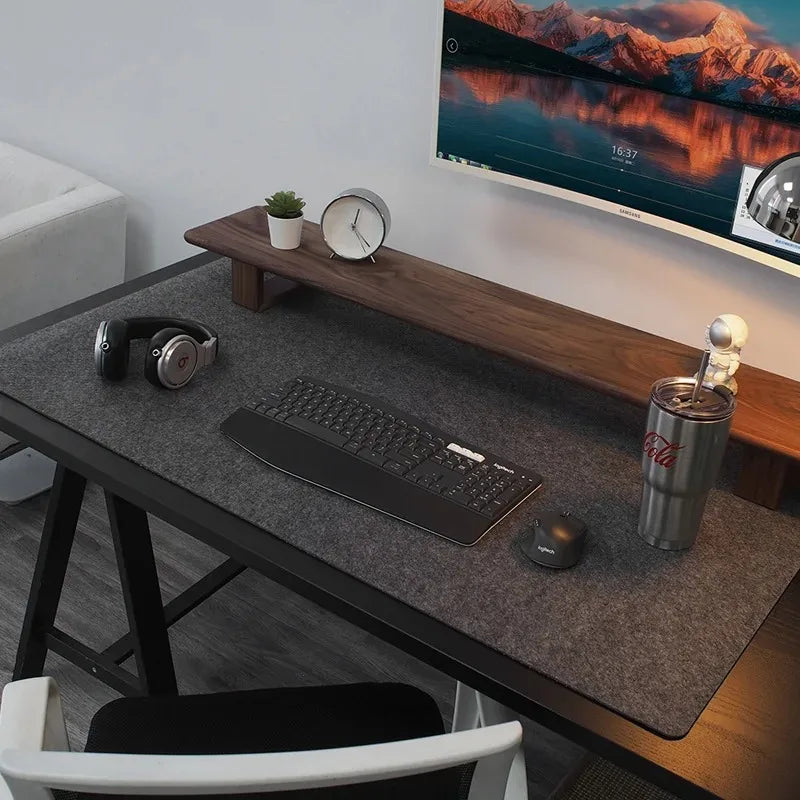 Wool Felt Desk Mat XXL, Large Non-Slip Mouse Pad for Gaming, Office, Keyboard, Laptop and Computer Desk Protection, Smooth Writing Surface Deskpad
