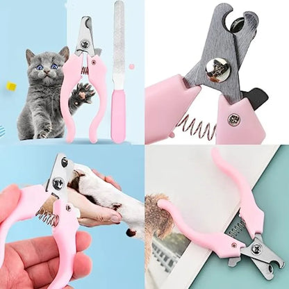 10-Piece Cat & Dog Grooming Set | Self-Cleaning Deshedding Brush, Bath Brush, Massage Glove, Nail Clipper & Flea Comb