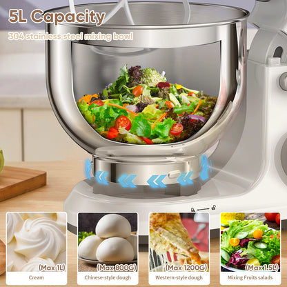 BioloMix Stand Mixer | 1200W DC Motor | 11 Speeds | Digital OLED Display | Dough Hook & Whisk