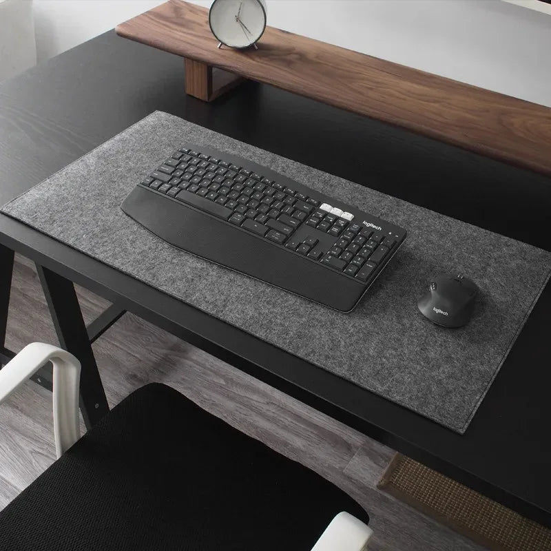 Wool Felt Desk Mat XXL, Large Non-Slip Mouse Pad for Gaming, Office, Keyboard, Laptop and Computer Desk Protection, Smooth Writing Surface Deskpad