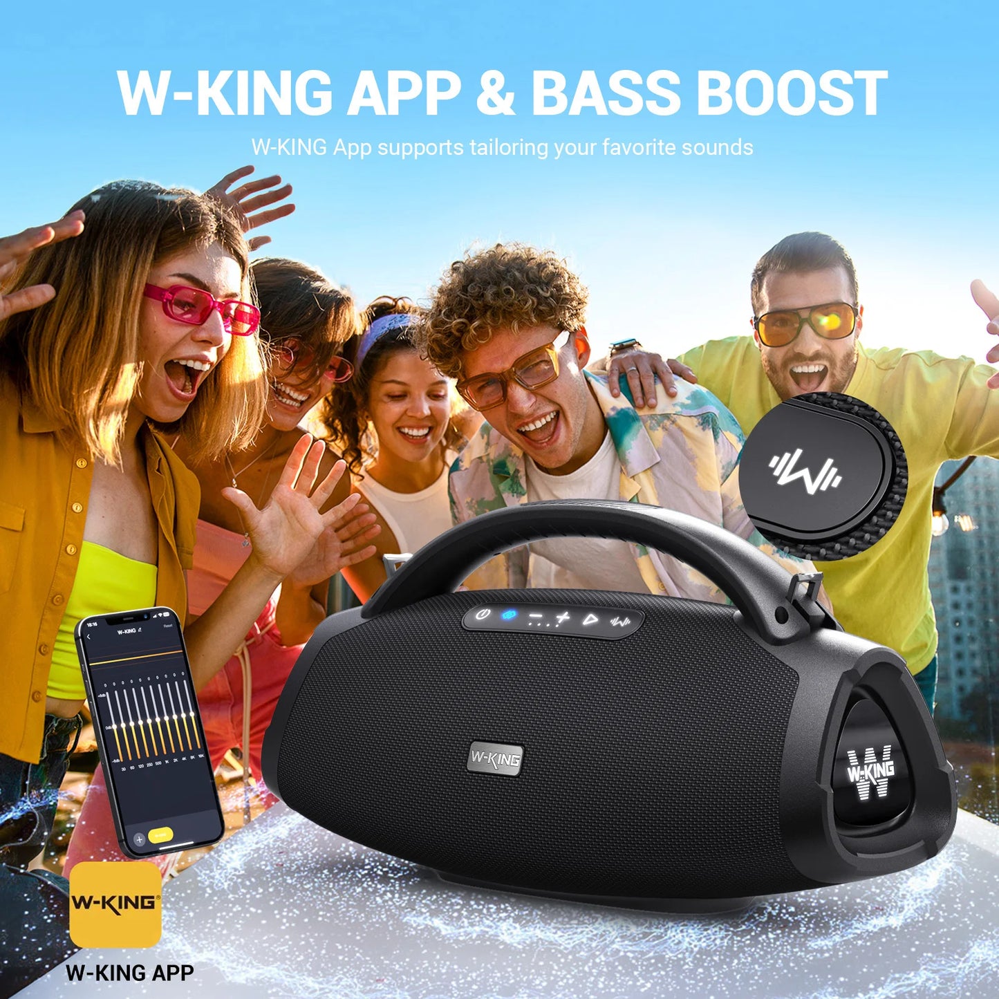 W-KING X20S™ Premium Bluetooth Party Speaker – Powerful Outdoor Sound