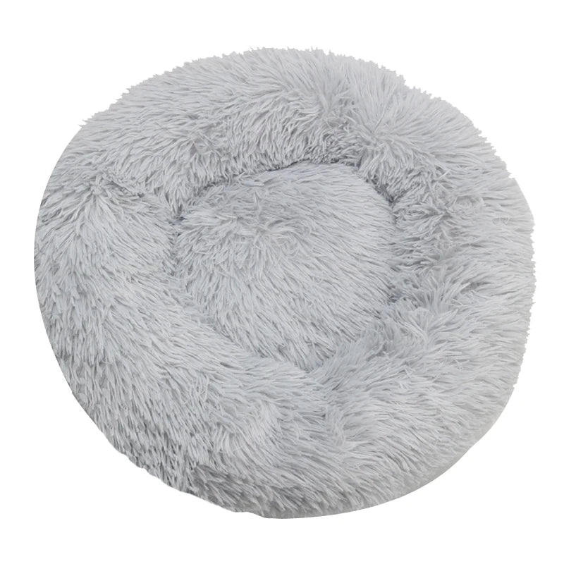 Round Plush Dog & Cat Bed – Washable Warm Pet Sofa for Small, Medium & Large Pets 🐾