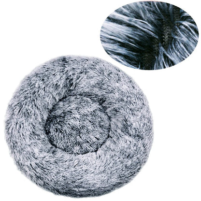 Round Plush Dog & Cat Bed – Washable Warm Pet Sofa for Small, Medium & Large Pets 🐾